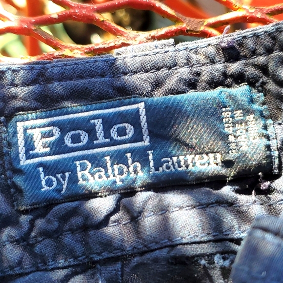 💥SOLD💥Ralph Lauren Linen&Silk Navy Blue Cargo Shorts - Picture 9 of 15